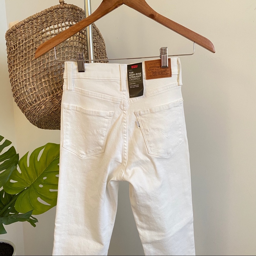 Levi’s • NWT High Rise White Cropped Jeans sz 24 - Picture 6 of 8